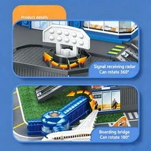 Airport Toy Set Model, Passenger Plane Airport Control Tower, Suitable For 3-6 Years Old Boys And Girls, Small Car Parking Lot Map Game Scene Set, Christmas Birthday Gift - Blue - View 7