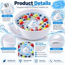 1/2pcs White Colander – Kitchen Sink Fruit Washing Essential, Strainer Bowl With Drainage Holes For Rinsing Strawberries, Blueberries, Grapes, And Other Berries. Perfect For Daily Kitchen Countertop And Sink Use – Kitchen Supplies. - Multicolor - View 3