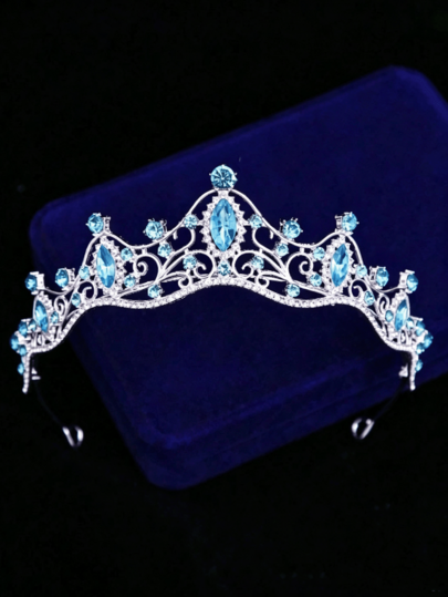 1pc Women's Fashion Princess 3D Crown Sweet Luxury Rhinestone Birthday Hair Accessory Headband