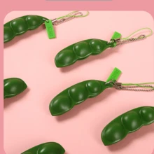 1/5/10/20pcs Pea-Shaped Pendant, Portable Creative Mini Pea Cute Cartoon Edamame Keychain, Party Event Life Gift, Office Study Keychain - Decompression Peas - View 10