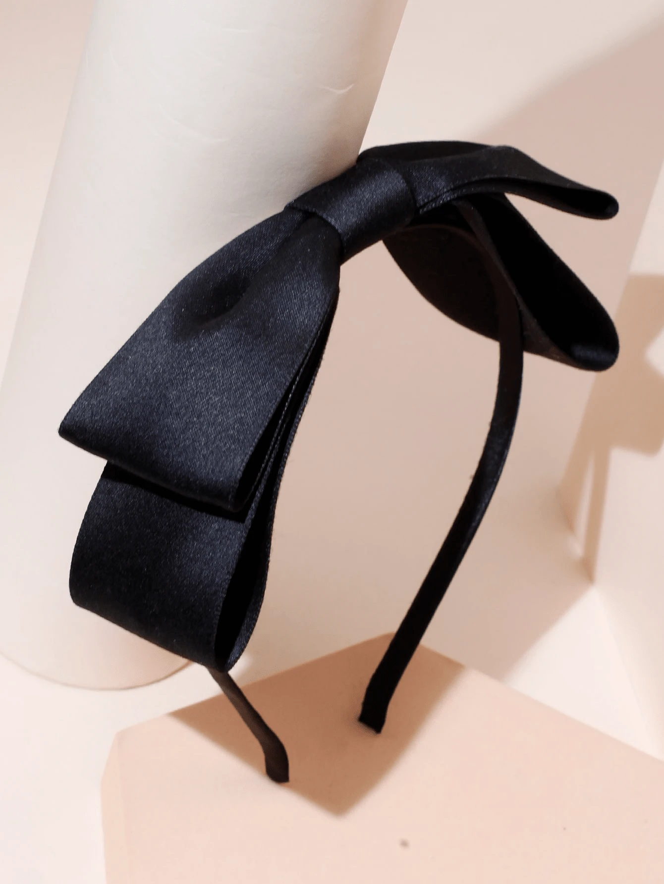 1PC Women's Double Bow Headband Hairband Headwear, Suitable For Daily Work Festival Party Matching - Black - View 1