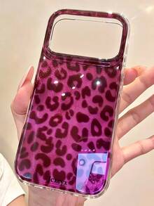 奢華秋季棕色豹紋亮片冰感手機殼，適用於 iPhone 18 Pro Max 18 Pro 17 Pro Max 17 Pro 17 16 Pro Max 16 Pro 16 15 Pro Max 15 Pro 15 14 Pro Max 14 Pro 14 13 Pro Max 13 Pro 13 12 Pro Max 12 Pro 12 11，時尚防震防摔手機殼 - 櫻桃紅豹紋 - 查看 5