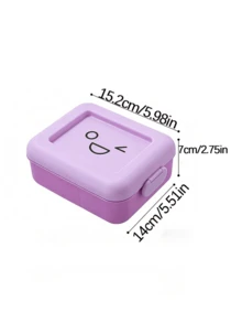 1pc Expressionfresh-Keepingunch Boxbuckle Seal Design Multi-Compartment Partition In The Box.Staple Foodand Side Dishes.Small And Portablechildren Go To School, Go Out For Picnics, And Office Workers Bring MealsDaily Mealsare Worry-Free And Beautiful - Multicolor - View 4