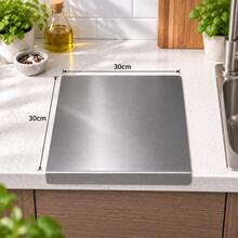 Stainless Steel Cutting Board With Rim, Large Metal Chopping Board, Suitable For Kitchen Countertop, Vegetable And Meat Food Preparation Board - View 14