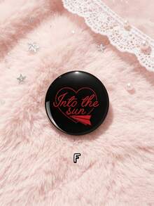1pc/6pcs 4.4cm/1.73inch Bangtan Song Lyrics, Cartoon Character Portrait & Heart Symbol Pattern Pin Badge, Clothing Bag Backpack Decoration, Perfect Gift For ARMY Fans - Multicolor - View 15