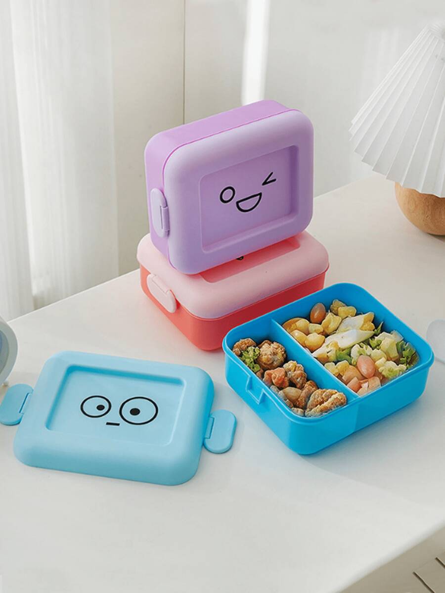 1pc Expressionfresh-Keepingunch Boxbuckle Seal Design Multi-Compartment Partition In The Box.Staple Foodand Side Dishes.Small And Portablechildren Go To School, Go Out For Picnics, And Office Workers Bring MealsDaily Mealsare Worry-Free And Beautiful