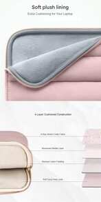 PANDA ND22 Puffy Laptop Sleeve, 11/13.3/15.6-Inch Soft Padded Portable Storage Bag, Soft Fleece Lining | Water-Resistant | Stylish Versatile Laptop Handbag - View 3