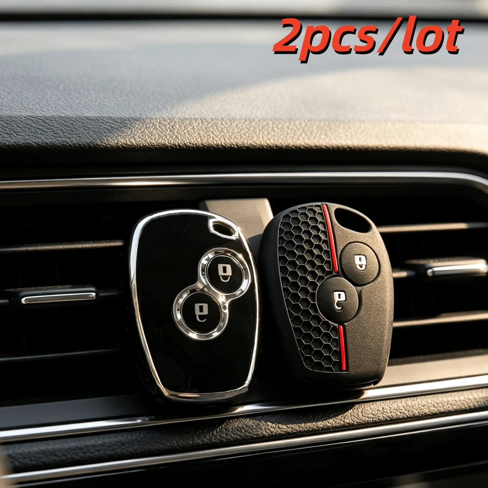 2pcs Durable Key Case Cover Shell Fob For Renault Megane Duster Modus Espace Laguna Logan For DACIA Sandero Fluence Clio Smart Key Shell Protector - Multicolor - View 1