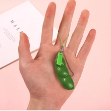 1/5/10/20pcs Pea-Shaped Pendant, Portable Creative Mini Pea Cute Cartoon Edamame Keychain, Party Event Life Gift, Office Study Keychain - Decompression Peas - View 7