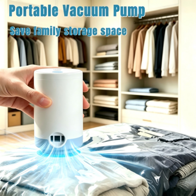 RAF 2‑In‑1 Portable Vacuum Machine, Inflate & Deflate Pump For Pool Floats, Air Mattresses, Swim Rings, Inflatable Pads & Toys, For Vacuum Storage Bags And Clothes Organization, Ideal For Home Use & Outdoor Camping.