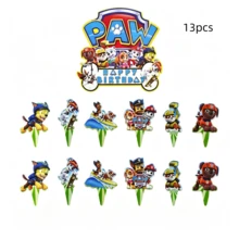 25pcs New Cartoon Paw Patrol Birthday Party Cake Toppers, Backdrop Banners, Paw Patrol Theme Party Decorations, Cake Decor Ornaments - Multicolor - View 12