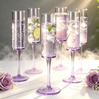 Acrylic Champagne Cups, 6 Oz Clear, Heavy Duty Shatterproof Cups, Perfect For Serving Whiskey, Wine, Cocktails, Juice Or Even Desserts, Birthday, Anniversary, Bridal Shower, Party, Wine Tasting, Wedding, New Year Party Supplies