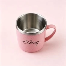 1pc Personalized Custom Small Water Cup, Customizable Text Name, 304 Stainless Steel Material, With Handle Anti-Scald Drinking Cup, Suitable For Daily Use, PP Shell Lightweight, Multiple Fresh Color Options, Home Dormitory Drinking Mug - Multicolor - View 6
