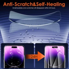 Yezodawee 1+1Pack Inner Hydrogel Film + Outer Screen Film Compatible With Iphone DUO Anti-Fingerprint Hydrogel Film Flexible Screen Protector TPU Fingerprint Unlock Anti-Glare Not Tempered Glass - 1+1 - View 7