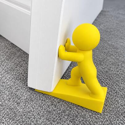 1pc Cartoon Figure Door Stopper, Creative Human-Shaped Door Wedge, Weighted Non-Slip Door Holder, Prevents Door From Closing Automatically And Bumping Against Wall, Suitable For Bedroom, Study, Entryway, Creative Home Decor Ornament, Door Stopper, Door Wedge, Door Holder, Door Fixer, Door Blocker, Practical Small Gift