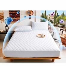 AMOROSA 1 Pieza Protector de Colchón Impermeable de 3 Capas, Cubre Colchón Ajustable, Suave y Transpirable,Protección contra Derrames y Manchas para Dormitorio y Hotel,Ideal para Mamás y Familias, Regalo Práctico-Blanco - Blanco - Ver 5