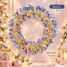 Christmas Wreath Hanging Decoration, Holiday Door Wall Window Ornament, Festive Home Decor 3 Styles - View 8