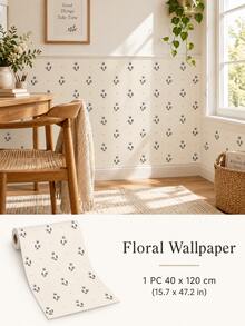SUPSTICKER Floral Peel And Stick Wallpaper, Removable PVC Wall Sticker, 15.7*47.2in /15.7*118.1in, 3 Colors Option, For Bedroom Living Room Home Decor - Flowers - View 16