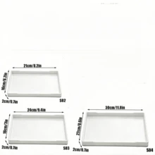 Rectangular Plastic Tray, Hotel Guest Room Water Cup Electric Kettle Tea Tray, Bathroom Toiletries Storage Tray - White - View 16