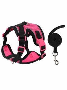 1pc Reflective Adjustable Dog Harness With Breathable Mesh, Thickened Top Handle, Double D-Rings And Quick-Release Buckle, Suitable For Small, Medium And Large Dogs, Pet Vest, Pet Harness And Leash Set, Decorative Pet Clothing - Multicolor - View 26
