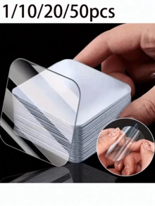 1/10/20/50pcs Super Strong Transparent Double Sided Tape, No Drilling Or Nails Required, Suitable For Plastic, Glass, Metal, Stone, Drywall And Other Surfaces - Multicolor - View 2