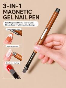 Silicone Metal Dual-Head Carving Pen Nail Art Tool, Suitable For Nail Design, Foil Carving, Painting And Styling, Essential For Home DIY Nail Art - Multicolor - View 11