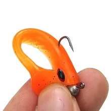 5Pcs Pre-Rigged Jig Head Soft Lure Set, Paddle Tail Swimbait With 3D Eyes, Bass & Mandarin Fish Bait, Christmas Gift For Fishermen - Multicolor - View 6