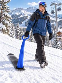 1pc Foldable Thickened Ski Sled, Snow Sled, Snow Sleigh - Multicolor - View 5