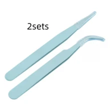 2/3/6 Sets Straight + Curved Macaron Color Stainless Steel Tweezers Set, Precision Straight Head & Curved Head Dual-Use False Eyelash Tweezers With Transparent Plastic Protective Cover, Easy To Carry. Matte Anti-Slip Spray Coating Process, Complete Tweezers Tip Without Slipping, Firm Grip Without Slipping, Pointed Tip Resistant To Deformation. Suitable For False Eyelash Application, Nail Art Rhinestone Application, Scrapbook Stickers, DIY, Handmade Collage, Perler Beads And More. Sturdy And Durable, Portable Makeup Accessory Tool, Multiple Colors Available, Meets Daily Makeup And Handmade Creation Needs, Beginners Can Easily Use. - Straight and Curved Tweezers Set - View 13