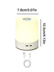 1pc LED Plug-In Night Light Table Lamp, Bedroom Bedside Lamp, Touch Control Night Light For Nursing, Eye-Protection Sleep Light - Multicolor - View 8