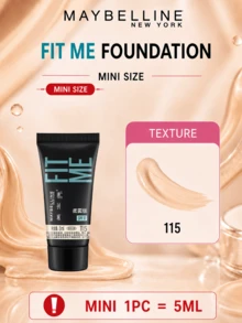Maybelline Soft Matte Sunscreen Foundation 115, 5/30ml, Tahan Lama dan Menutrisi, 3-in-1, Terasa Seperti Tanpa Makeup, Hasil Akhir Matte Sempurna, Cocok untuk Kulit Berminyak - Alas Bedak Maybelline Fitme, Matte Finish, 115 - View 13