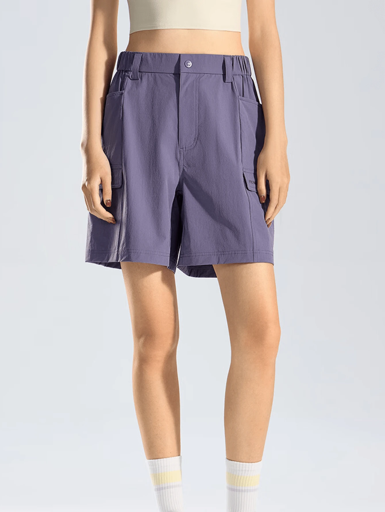 CAMEL CROWN Women's Cargo Shorts, Spring Summer Quick Dry Breathable Sweat Wicking Cool Feel Shorts - Night Purple - View 1