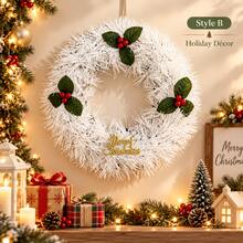 Christmas Wreath Hanging Decoration, Holiday Door Wall Window Ornament, Festive Home Decor 3 Styles - View 7