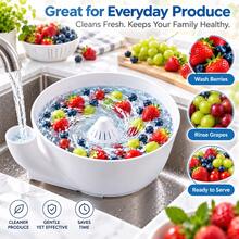 1/2pcs White Colander – Kitchen Sink Fruit Washing Essential, Strainer Bowl With Drainage Holes For Rinsing Strawberries, Blueberries, Grapes, And Other Berries. Perfect For Daily Kitchen Countertop And Sink Use – Kitchen Supplies. - Multicolor - View 2