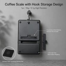 Digital Coffee Scale With Timer Function 5kg/3kg 0.1g High Precision | Backlit LCD Screen, Tare Function & Multi-Unit Conversion, Suitable For Pour Over Coffee, Espresso And Kitchen - 0.1g - View 12
