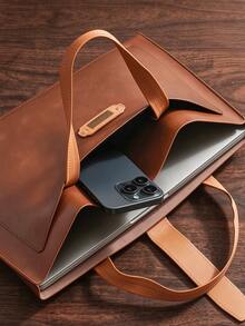 Classic Imperfectly Brave Slim Briefcase Laptop Bag,Briefcase And Messenger Bag Functions Spacious Interior Capacity For Laptop And Other Items - Multicolor - View 3