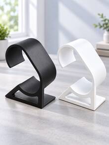 Curved Watch Display Stand, Single Wristwatch Holder For Bedroom Dresser, Vanity & Retail Display, Black Or White - Multicolor - View 5