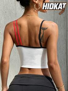 Hidkat Women's Fashion Solid Color Camisole Backless Sports Knit Bra - Multicolor - View 2