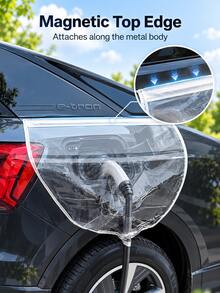 Electric Vehicle Charging Port Magnetic Rain Cover, Transparent Waterproof Charging Port Protector, Electric Vehicle Charging Cable Cover With Transparent Window And Reinforced Edges, Electric Vehicle Charging Plug And Interface Outdoor Weatherproof Cover - A - View 7