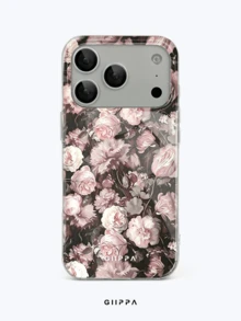 GIIPPA 1件玫瑰圖案設計手機殼，適用於Phone 17 Pro Max，相容於Phone 16 Pro Max、15 Pro Max、14 Pro Max，韓式高端時尚趣味手機殼，相容於11/12/13/14/15/16 Pro Max Plus，優雅設計適合男女使用，送給女友的完美禮物，適用於聖誕節、情人節、復活節、婚禮季和生日！ - 粉色 - 查看 1
