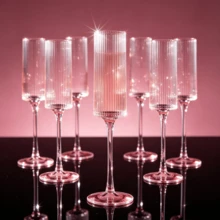 12 buah Gelas Champagne Akrilik, 5oz (Sekitar 141,7g) Gelas Bertangkai Anti Pecah dan Dapat Digunakan Kembali - Modern dan Sempurna untuk Kehidupan Sehari-hari di Rumah, Pernikahan, Memanggang, Minum, Perlengkapan Pesta (Transparan) - View 2