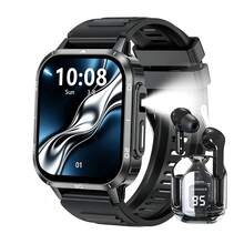 ZhiKexing Sports Smart Watch + Earphone Set, 1.83 Inch Full Screen Touch Sports Smart Watch, 260MAH Battery With LED Light, Suitable For Men And Women Sports Outdoor Smart Watch, With Wireless Call/Message Reminder/Multiple Sports Modes, Information Reminder Multi-Function Phone Answer/Dial, Remote Photo/Music Playback, Sports Log Fitness Smart Watch, Wireless Connection Compatible With IOS And Android Phones, Holiday Gift - View 10