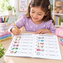 Children's Picture-Based Letter Completion English Practice Book, Toddler English Vocabulary Enlightenment Early Education Educational Workbook, Back To School Learning Supplies, Holiday Student Learning Gift - Multicolor - View 11