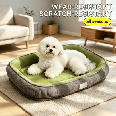 Colchoneta de enfriamiento de verano para mascotas; Cama para gatos & perros de todas las estaciones; Almohadilla de cama para mascotas gruesa, desmontable y lavable; Adecuada para gatos & perros pequeños, medianos y grandes