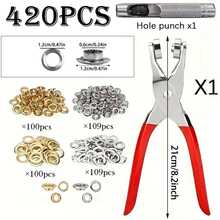 420pcs/Set Of Heavy-Duty Buckle Set (Including Buckle Eye Tool), Metal Buckle, Rust Proof Multifunctional Set, Suitable For Luggage Making, Shoe Repair, Clothing DIY And Handicraft Production - A - View 11