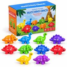 Dinosaur Letter Matching Plug-In Toy Children Cognitive Letter Number Pattern Educational Assembly Early Learning Toy Children Dinosaur Plug-In Matching Toy Letter Number Pattern Cognitive Hands-On Assembly Educational Teaching Aid - Multicolor - View 13