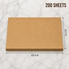 100 Sheets Thickened Baking Paper, 9x13 Inch And 12x16 Inch Oil-Proof Parchment Paper, Non-Stick Baking Paper, Suitable For Baking, Cooking, Freezing, Oven, Kitchen, Steamer, Freezer, Pastry - Brown - View 14
