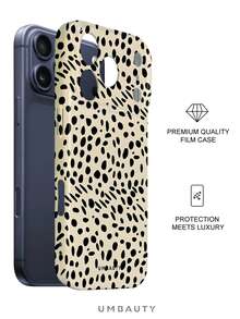 UMBAUTY 1pc Beige Background With Asymmetrical Spotted Pattern Design, Compatible With Phone 18 Pro Max, Fits Apple 18/17/16/15/14/13/12/11 Pro Max/Plus/Mini 17e, Full Coverage High-Definition Printed Soft Shell Phone Case, Screen/Lens Raised Protection, Unisex, Ideal Gift For Girlfriend On Halloween, Valentine's Day, Easter, Wedding Season And Birthday - Multicolor - View 2