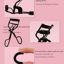 Silicone Eyelash Curler Replacement Pads, Black Soft Elastic Eyelash Curler Replacement Pads, Rubber Eyelash Curler Replacement Liners, Gentle Care For Eyelashes, Daily Makeup Accessories - Black - View 6