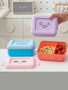 1pc Expressionfresh-Keepingunch Boxbuckle Seal Design Multi-Compartment Partition In The Box.Staple Foodand Side Dishes.Small And Portablechildren Go To School, Go Out For Picnics, And Office Workers Bring MealsDaily Mealsare Worry-Free And Beautiful - Multicolor - View 6